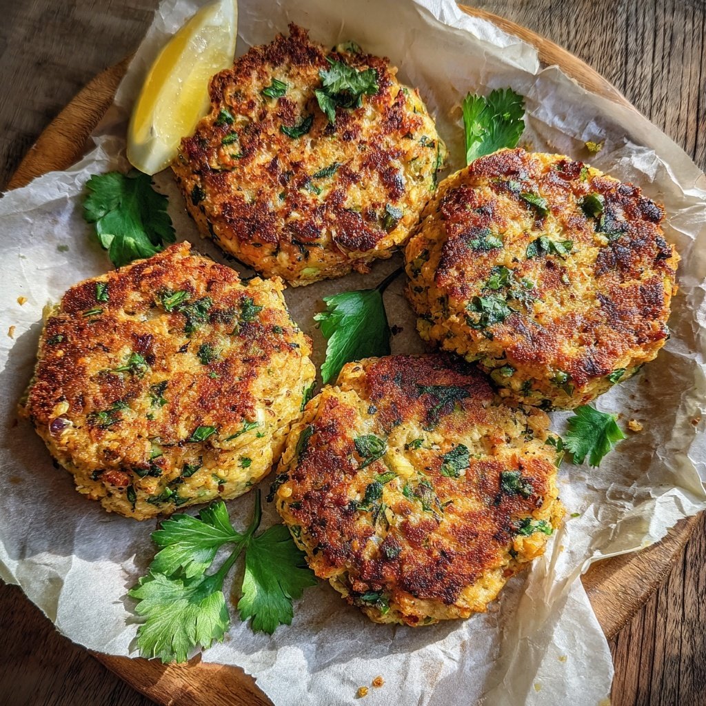 Rustic Salmon Cakes with Cilantro