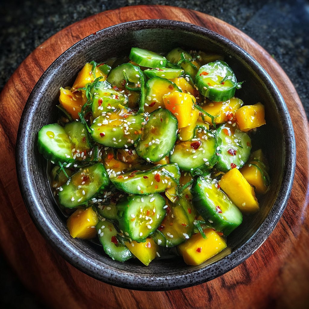Cool Cucumber Salad with Mango