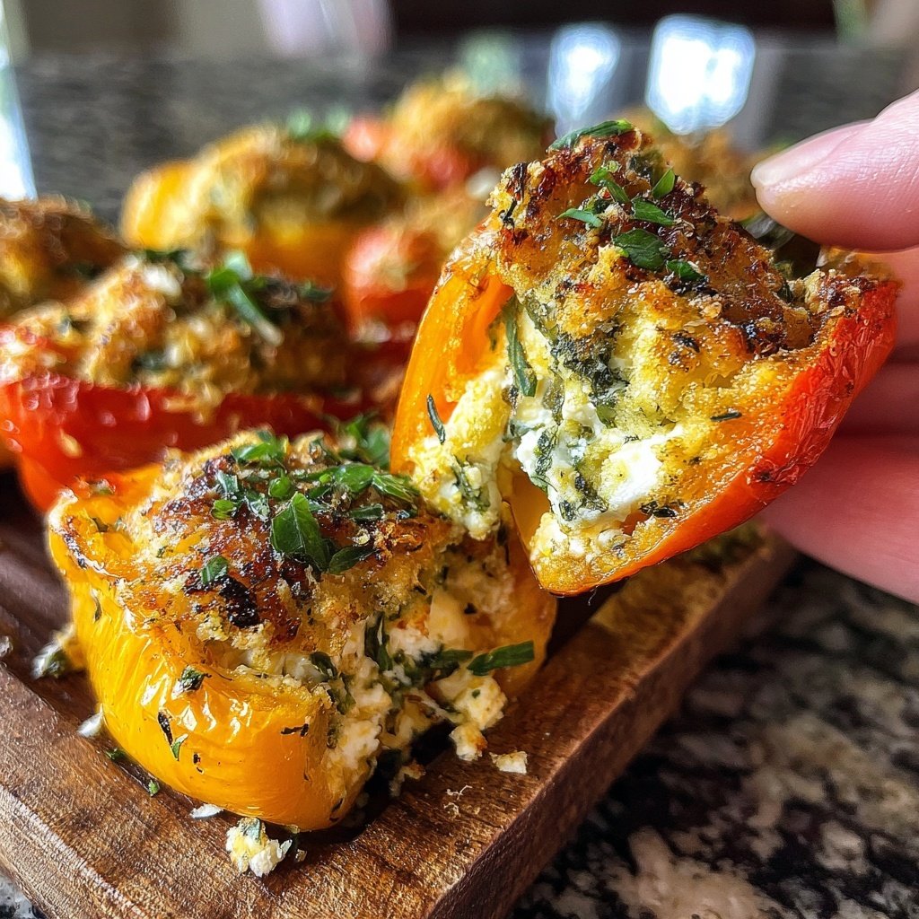 Stuffed Mini Peppers with Feta