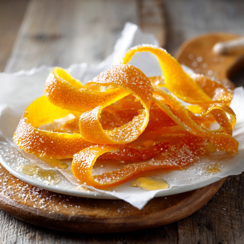 Candied Orange Peel for Fruitcakes