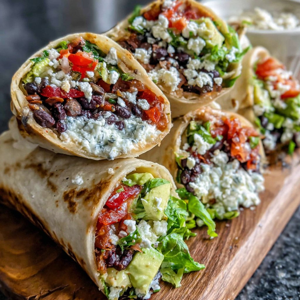Hearty Black Bean Lunch Wraps