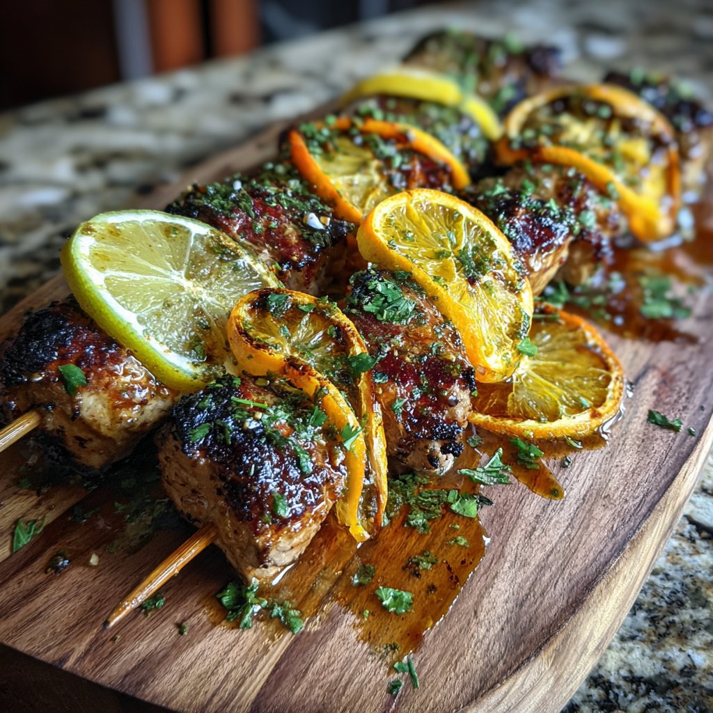 Zesty Citrus Tuna Skewers